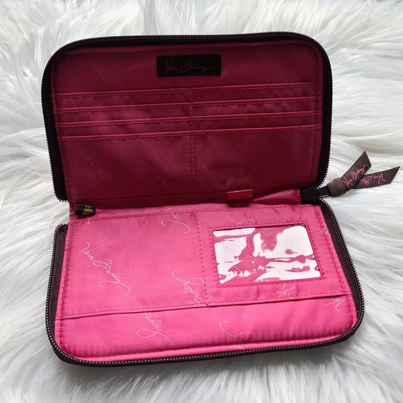 Vera Bradley Zip Around Wallet Mod Floral Pink - Picture 2 of 2